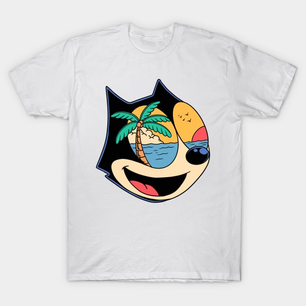 Felix's beautiful view in the beach vacation tropical summer T-Shirt by jmaharart